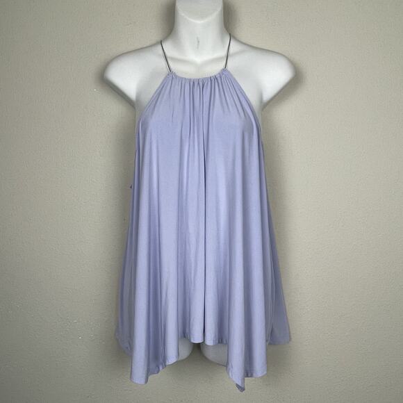 Express Y2K Lavender Trapeze Top Sleeveless Asymmetrical Hem Festival‎ M - Picture 1 of 7